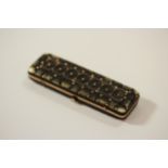 An 18th century Bone and Gold Mounted case. possibly for a toothpick. Of rectangular form. With