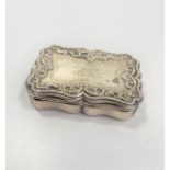 A Fine Victorian Sterling Silver Gentleman's Snuff Box