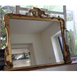 A Gilt Over mantle Mirror. Possibly antique. mirror. 100cm x 126cm x 9cm