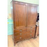 A George III Mahogany Hanging Closet. Circa 1800.