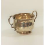 A George V Sterling Silver Two Handled Sugar Bowl. Makers mark illegible. London 1926. Quite plain.