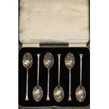 A Boxed Set of Silver Coffee Spoons