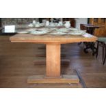 An Oak refectory table. Circa 1900. provenance Wellington College 72cm x 130cm x 105cm.