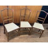 Three Edwardian Dressing Room Chairs.