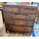 A George III Mahogany Chest of Drawers. Of two short and three long graduated drawers. 112cm x 105cm