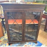 A Reproduction Georgian Style Mahogany Display Cabinet. With a pair of astragal glazed doors