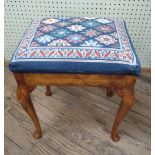 A Victorian Upholstered Stool. Circa 1890.