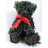 Charlie Bear Doolittle. Limited edition of 350. Part of the 2012 collection. Blue/ green mohair with