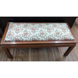 A low Upholstered Stool Approx 45x 101x 46cm