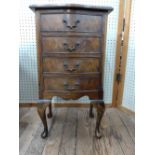 A Mahogany Tall Chest of Drawers 20th century. Approx 78 x 47 x 35cm