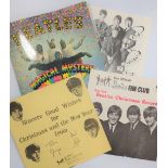 The Beatles Magical Mystery Tour 7" single enclosed in a booklet, and two Beatles Fan Club Christmas