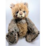 Charlie Bear "Scarecrow" 48cm. Retired. Brown plush head and body, with a long-pile and string