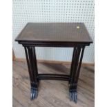 A mahogany Nest of Three Tables 20th century. Approx 68x 48x 32cm