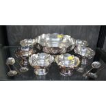 A Silver Plated Fruit Set for 6 People by Mappin & Webb