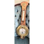 Ship's Aneroid Barometer, early 20th century. Made by Ltd. Cdr Roy Williams. The brass mounted