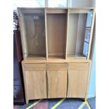 A Modern display bookcase cabinet. Circa 1970.