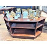 A modern mahogany corner TV stand