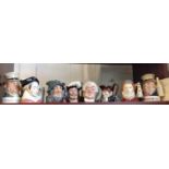 Royal Doulton character jugs including Rip Van Winkle and Porthos. (8)