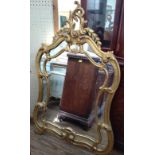 Large gilt edge mirror. 20th century.