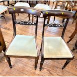 A Pair of Victorian Mahogany Dining Chairs.