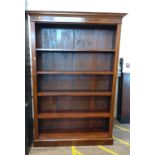 A stained Wood Open Bookcase. 20th century. 196cm x 131cm