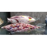 Two Murano glass fish 33cm and 36cm (2)