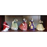 Five Royal Doulton ladies including Loretta and Lily(5)