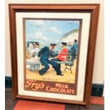 A Coloured print of a Fry's Milk Chocolate Poster.