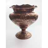 Copper bowl with flared rim. 23cm(h).