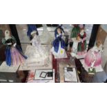 Royal Doulton ladies including Florence Nightingale and Coalport Louisa at Ascot with