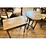 Two Oak Occasional tables.