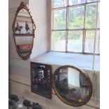 Three mirrors (oval, circular and oblong)