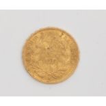 A Napoleon III 20 Francs gold coin