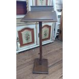 An Oak Lectern. Of typical form. 100 x 41 x 36cm.