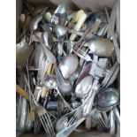 A large collection of silver plate.