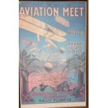 Print: "First in America Aviation Meet Los Angeles January 10-20 1910" 99 x 64cm.