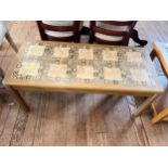 Two 20th century Tile top Coffee tables.