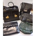 Six vintage handbags