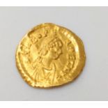A Roman Gold Coin. A Gratian Gold Solidus.