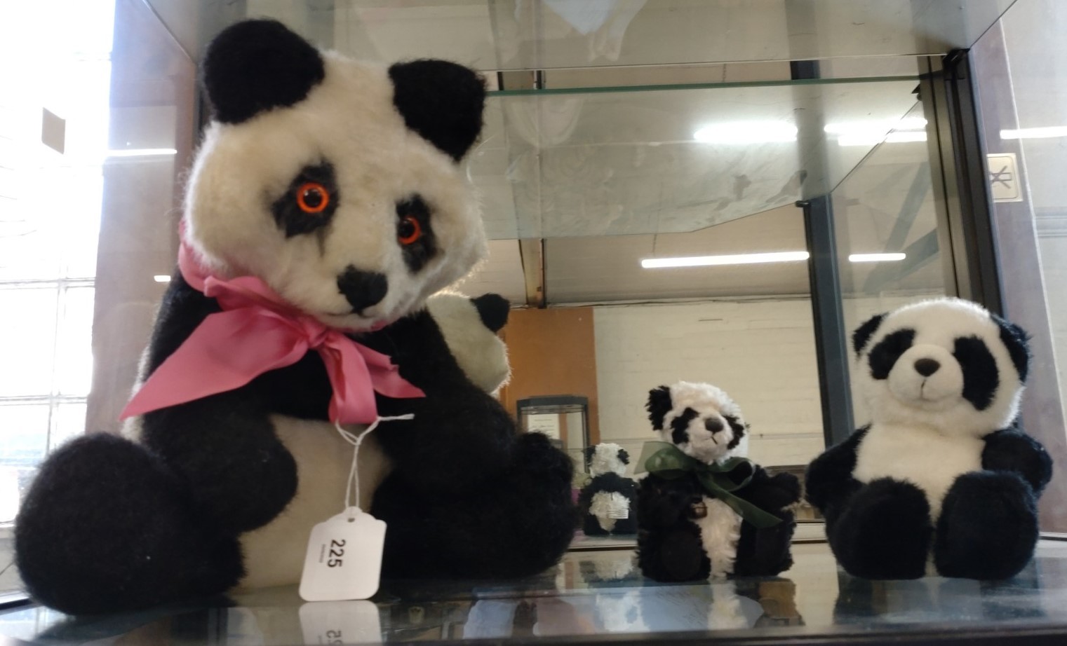 A Charlie Bear Panda and two others 11cm to 32cm. (3)