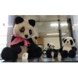 A Charlie Bear Panda and two others 11cm to 32cm. (3)