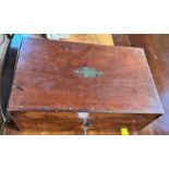 A mahogany Box. 19th century. with key.