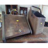 A Vintage Coal scuttle and a coal hod