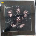 Queen II album cover, signed by Freddie Mercury, Brian May, Roger Taylor and John Deacon, in