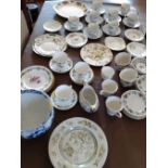 Ceramic tablewares including Royal Albert Old Country Roses cake plate 32cm, eight BHS Bristol