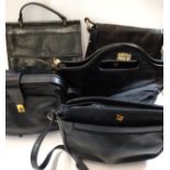 Five vintage handbags