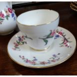 Devon Sprays part tea service, comprising milk jug, sugar bowl, seven cups, eight saucers, and eight