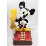 Mickey Mouse 1980's retro push button telephone. 39 x 21cm.