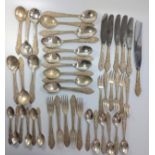 A quantity of silver plate and silver cutlery.