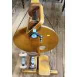 Louet S10 Concept Spinning Wheel, single tread. Made from solid beech and laminated birch and has